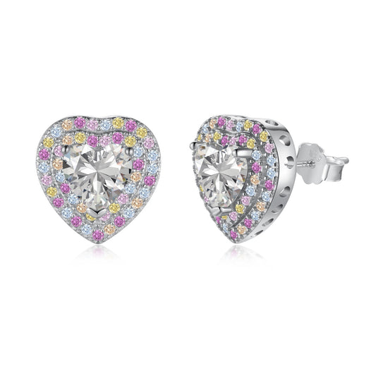 [Kismet Jewels ]Dazzling Heart Shape Lover Earrings