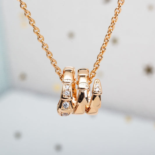 [Kismet Jewels ]SERPENTI PINK GOLD NECKLACE DIAMOND
