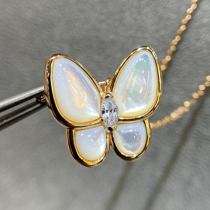 [Kismet Jewels ]BUTTERFLY MOP DIAMOND NECKLACE