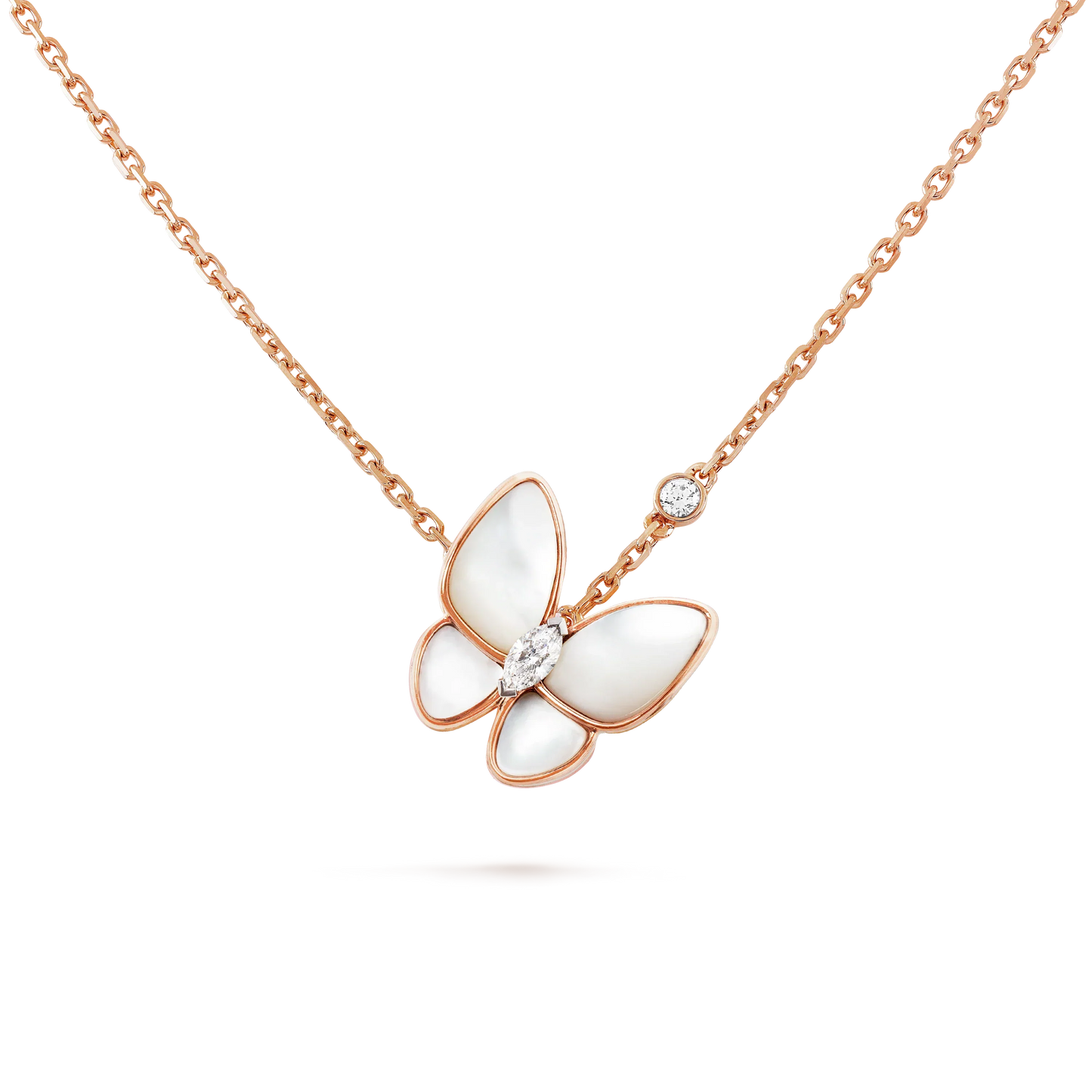 [Kismet Jewels ]BUTTERFLY MOP DIAMOND NECKLACE