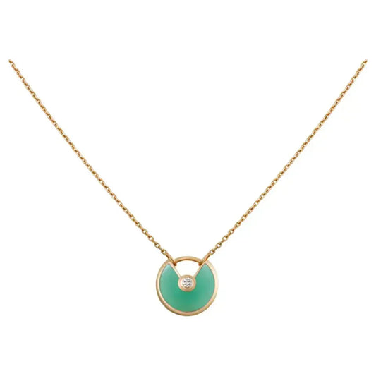 [Kismet Jewels ]AMULETTE GOLD MALACHITE NECKLACE