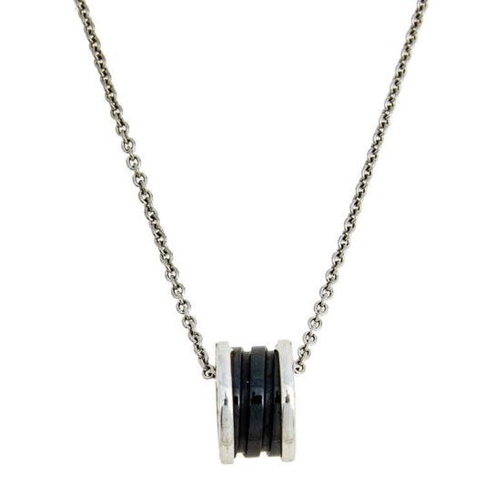 [Kismet Jewels ]ZERO 1 BLACK CERAMIC SILVER NECKLACE